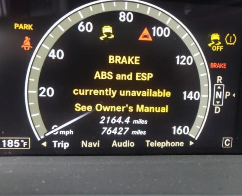 Xe báo lỗi abs có nguy hiểm không? Nguyên nhân, cách xóa lỗi 13 Cảnh báo “Brake, ABS and ESC inoperative” hoặc tương tự xuất hiện mỗi lần bật khóa