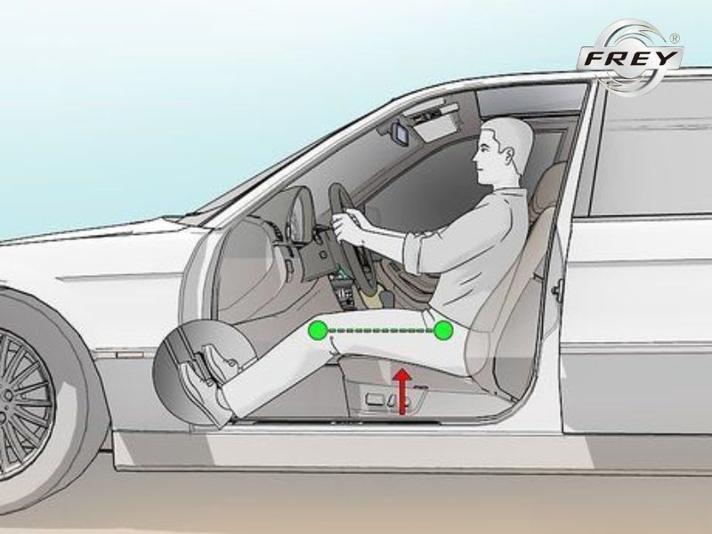 Hướng dẫn cách chỉnh ghế lái ô tô, tư thế ngồi không đau lưng 1 Cách chỉnh độ cao ghế