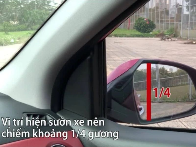 Cách chỉnh gương chiếu hậu ô tô tránh điểm mù đúng cách 4 Cách chỉnh gương chiếu hậu ô tô theo góc nhìn hẹp