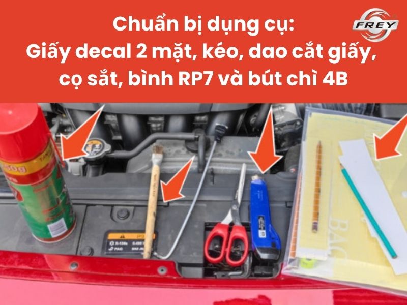 Cách cà số khung số máy ô tô dễ thực hiện tại nhà 8 Chuẩn bị dụng cụ cà số khung số máy ô tô