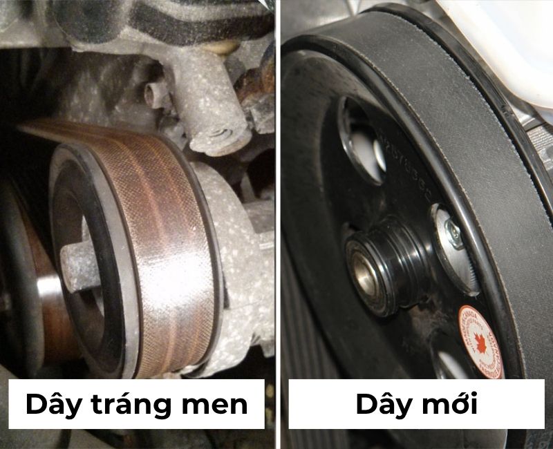 Vô lăng trợ lực điện bị nặng: 9+ nguyên nhân & cách khắc phục 4 Dây curoa dẫn động bơm trợ lực lệch, trượt