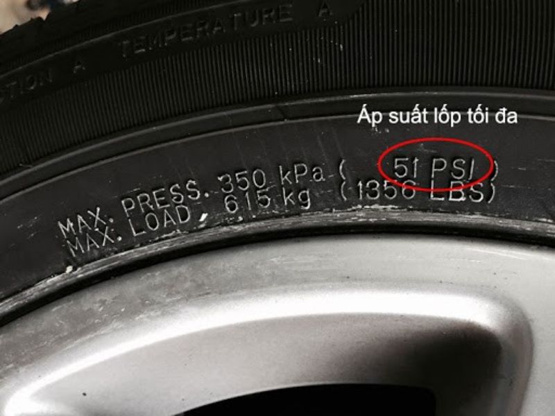 Hướng dẫn bơm lốp xe ô tô đúng cách, đúng áp suất 7 Hiểu rõ thông số áp suất trên lốp xe ô tô