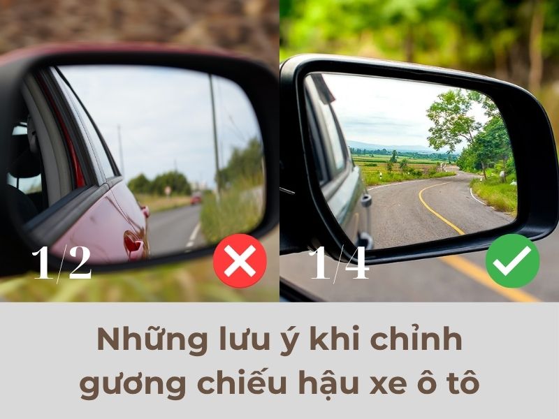 Cách chỉnh gương chiếu hậu ô tô tránh điểm mù đúng cách 6 Những lưu ý khi chỉnh gương chiếu hậu xe ô tô