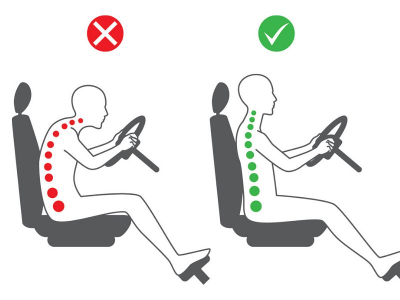 15+ mẹo chống đau lưng khi lái xe ô tô đường dài hiệu quả 12 Cách ngồi lái xe chuẩn không bị đau lưng