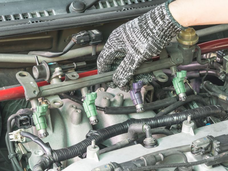 Bảo dưỡng 60000km: Các mục cần kiểm tra, chi phí & gara uy tín 4 Kiểm tra và vệ sinh kim phun nhiên liệu định kỳ