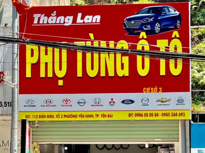 Cửa hàng phụ tùng ô tô Yên Bái - Thắng Lan