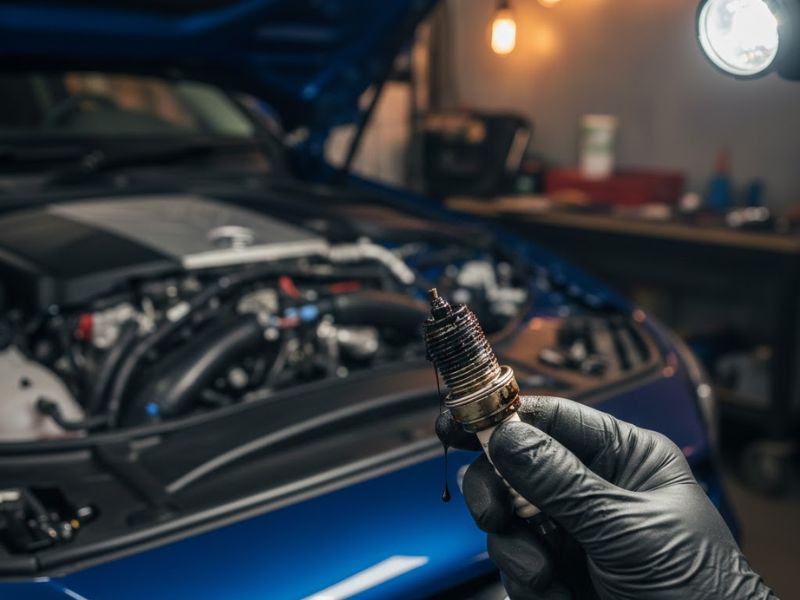 5 nguyên nhân bugi bị ẩm không nổ và cách xử lý 8 Bugi ô tô bị ướt rõ khi tháo ra kiểm tra