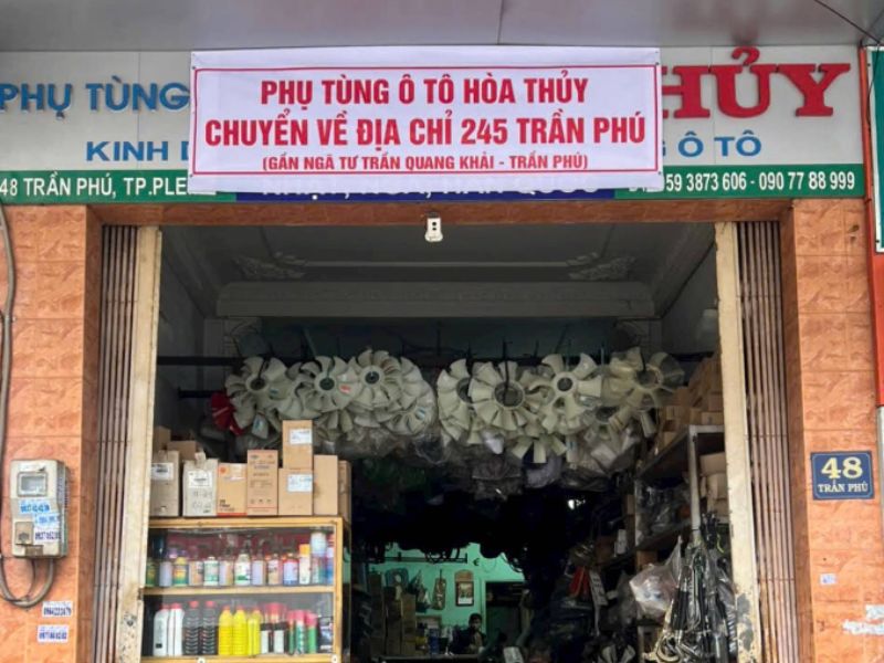 10 địa chỉ phụ tùng ô tô Gia Lai uy tín, chất lượng cao 2 Cửa hàng phụ tùng ô tô Hòa Thủy