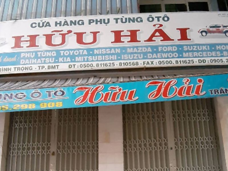 10 địa chỉ phụ tùng ô tô Buôn Ma Thuột uy tín, chất lượng cao 5 Cửa hàng phụ tùng ô tô Hữu Hải