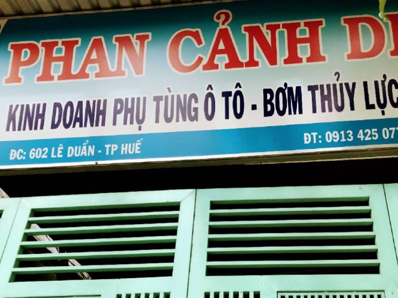 10 cửa hàng phụ tùng ô tô Huế chất lượng cao, giá tốt 5 Cửa hàng phụ tùng ô tô Phan Cảnh Dinh