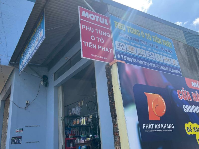 10 địa chỉ phụ tùng ô tô Buôn Ma Thuột uy tín, chất lượng cao 7 Cửa hàng phụ tùng ô tô Tiến Phát
