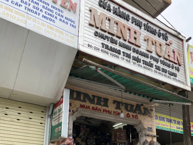 10 cửa hàng phụ tùng ô tô Huế chất lượng cao, giá tốt 6 Cửa hàng phụ tùng ô tô Minh Tuấn