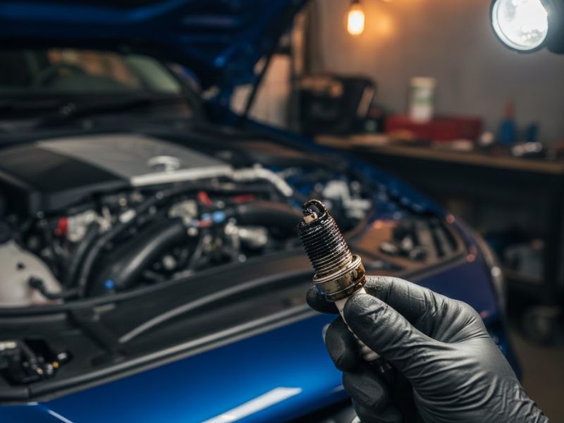 5 nguyên nhân bugi bị ẩm không nổ và cách xử lý 2 Dầu máy lọt vào buồng đốt