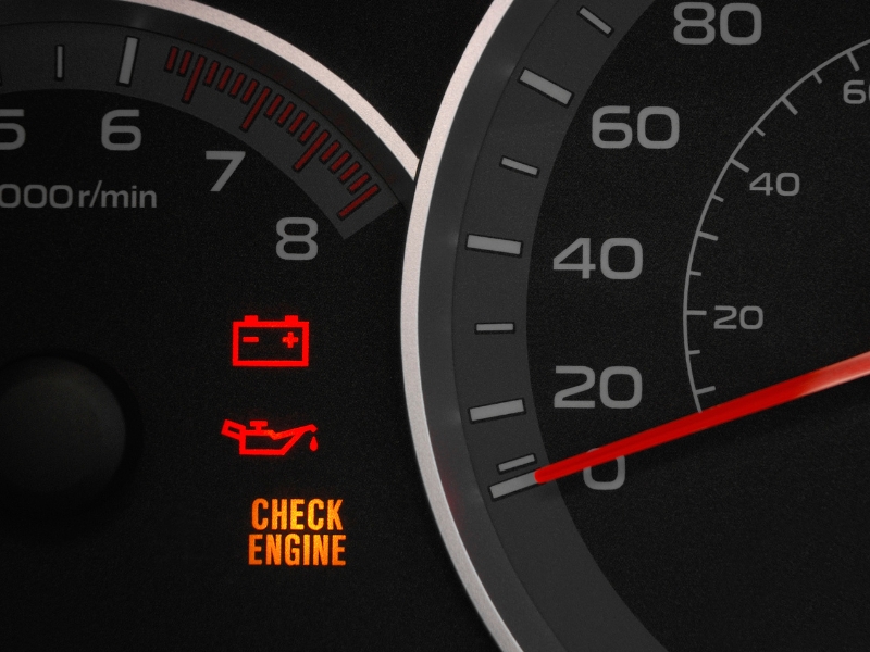 Ô tô ngập nước hỏng gì? Cách xử lý đúng tránh thiệt hại nặng 1 Đèn Check Engine sáng do mô-đun phát hiện sai lệch hoặc mất tín hiệu cảm biến