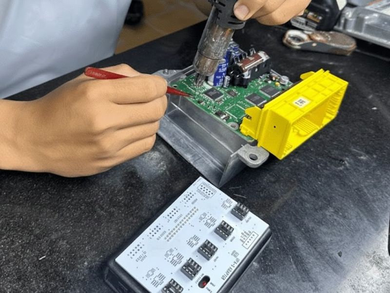 6 nguyên nhân bóng hơi bên cao bên thấp và cách khắc phục triệt để 2 ECU / Module điều khiển treo khí nén lỗi
