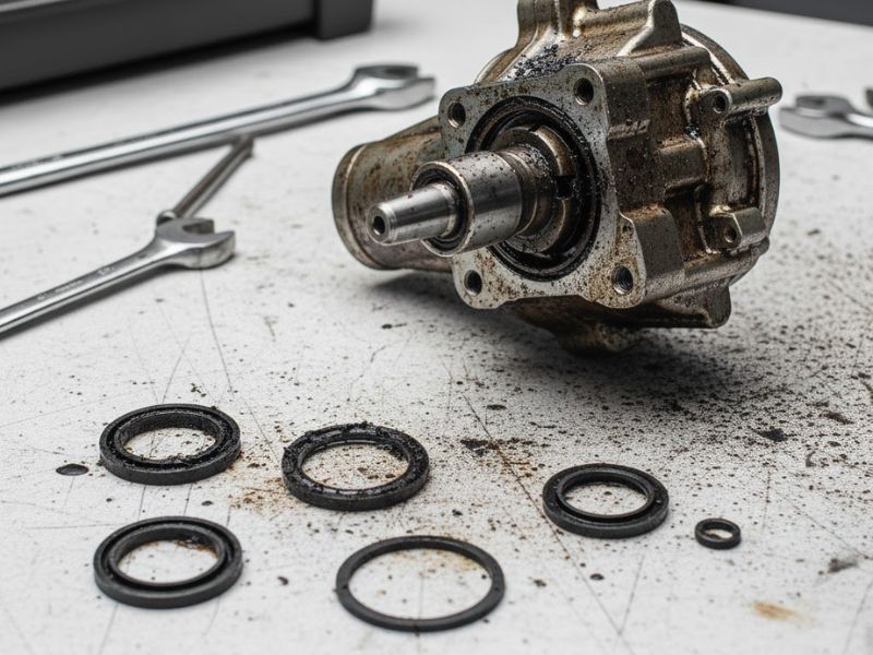 11 Nguyên nhân bơm cao áp không lên dầu & cách xử lý triệt để 4 Gioăng bị mòn khiến cho bơm gặp trục trăc