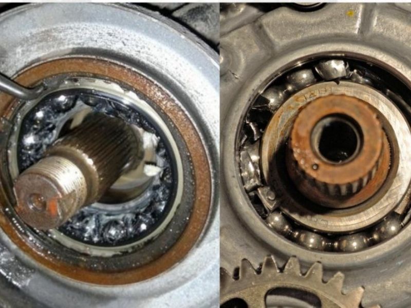 Bạc đạn treo trục hoặc gối đỡ truyền động hư hỏng