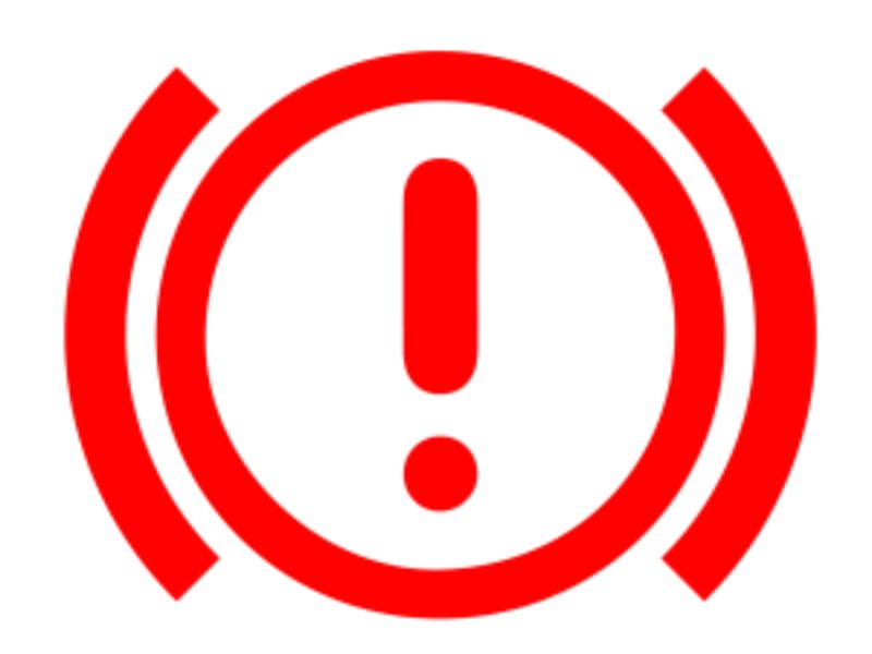 Báo lỗi chấm than trên ô tô: Nguyên nhân & cách xử lý nhanh 2 Đèn dấu hiệu cảnh báo phanh tay hoặc nỗi hệ thống phanh tay