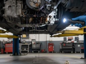 Chảy dầu vành trái động cơ