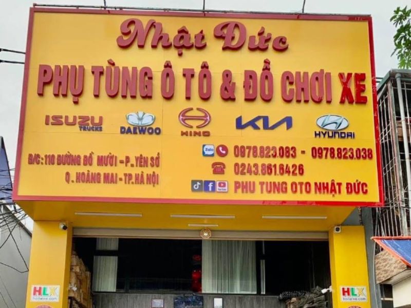 Top 13+ cửa hàng phụ tùng ô tô tại Hà Nội uy tín, giá tốt 9 Cửa hàng phụ tùng ô tô Nhật Đức