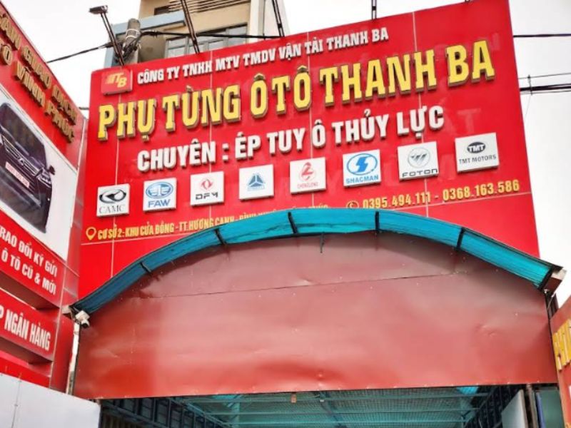 Cửa hàng phụ tùng ô tô Thanh Ba