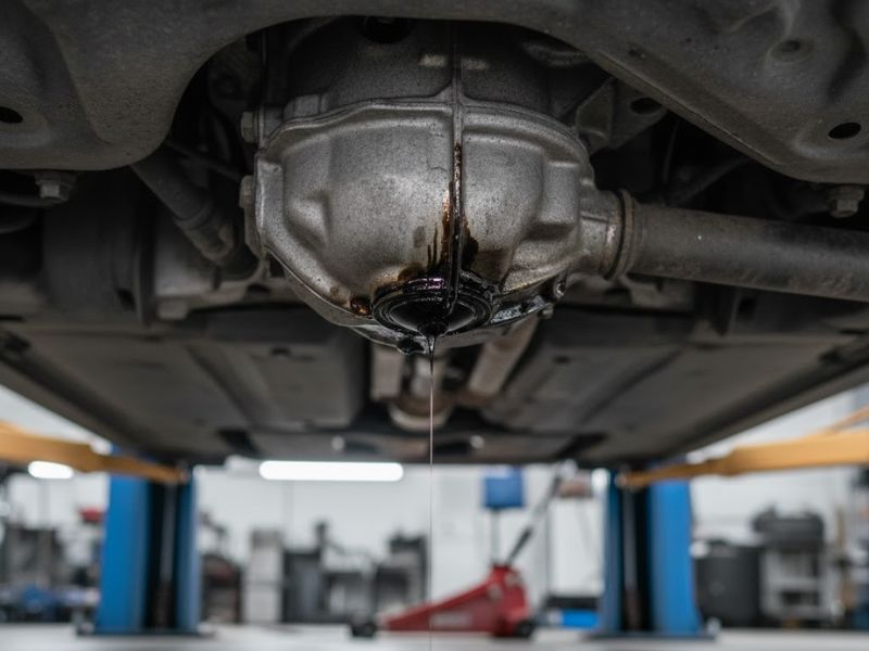 Phớt láp gặp trục trặc khiến dầu chỉ chảy tập trung ở 1 chỗ